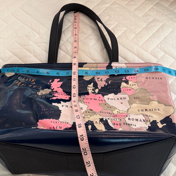 KATE SPADE “Going Places” Francis Map Leather Tote - Picture 10 of 11